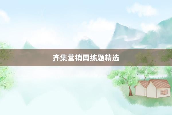 齐集营销闇练题精选